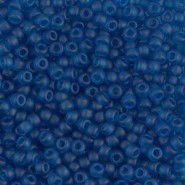 Miyuki rocailles kralen 8/0 - Matted transparent capri blue 8-149F